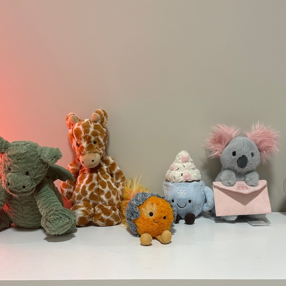 Jellycat; Choose one. AUTHENTIC. Comes with dust bag & tag protection.